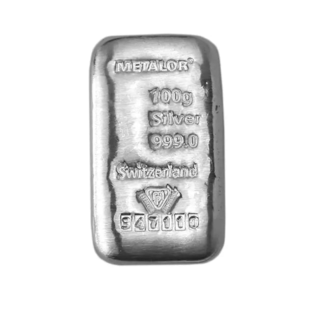 Metalor 100g Silver Bar