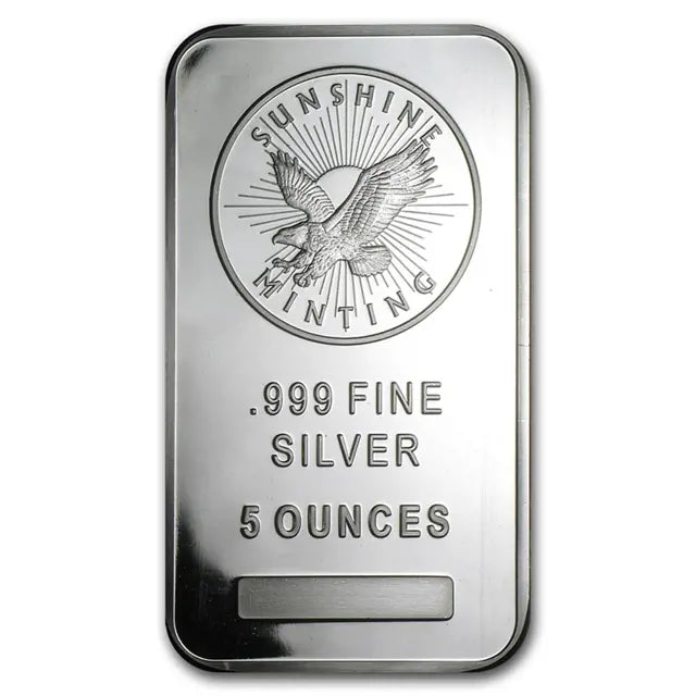 Sunshine Mint 5 Ounce Silver Bar