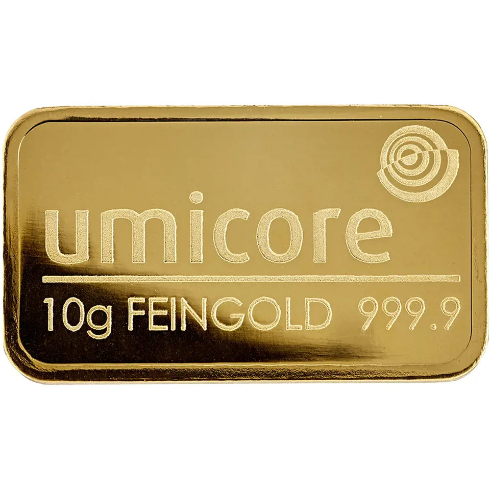 Umicore 10g Stamped Gold Bar