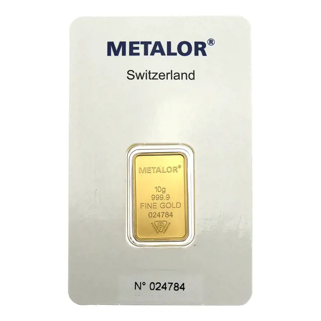 Metalor 10g Stamped Gold Bar