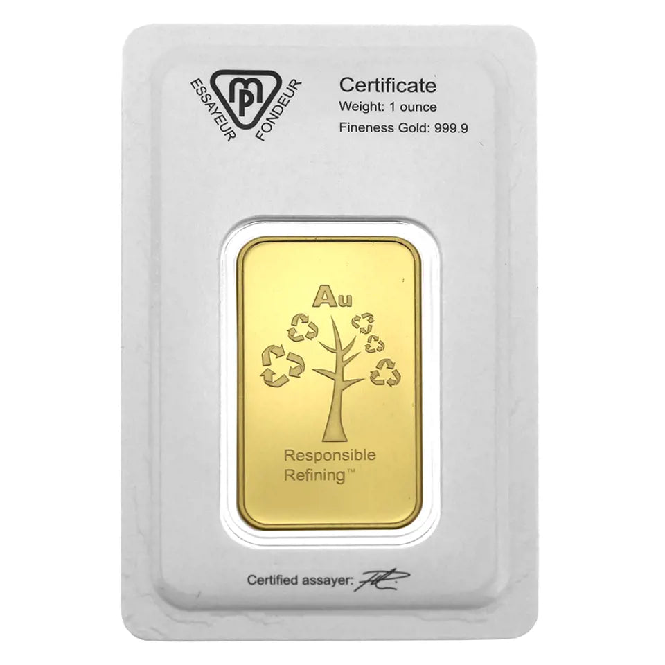 Metalor 1oz Stamped Gold Bar