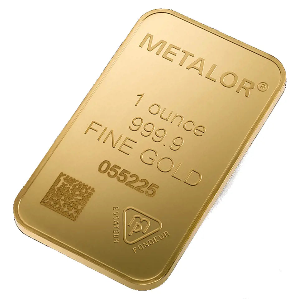 Metalor 1oz Stamped Gold Bar